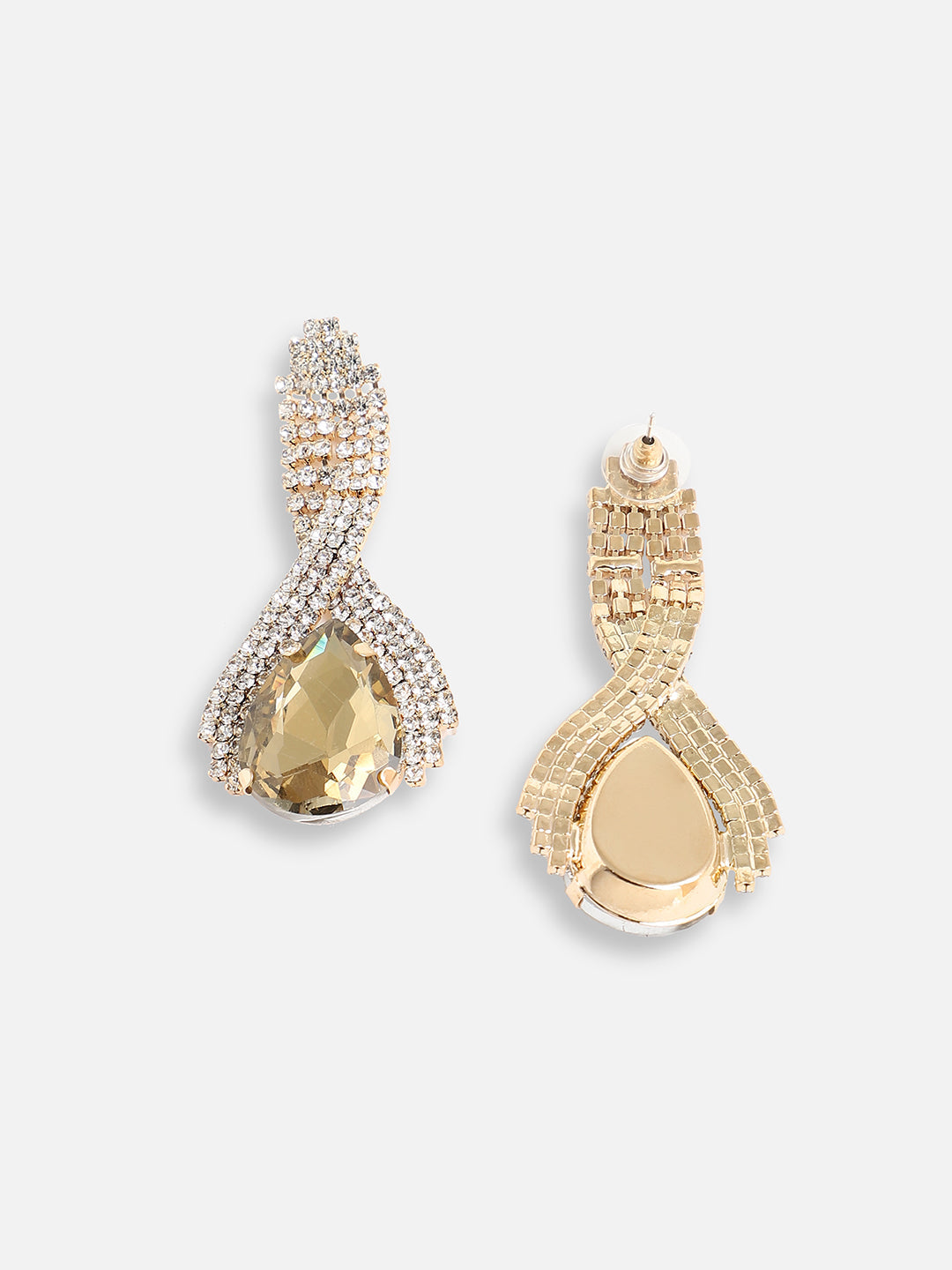 Silver Plated Designer Stone Party Drop Earring For Women