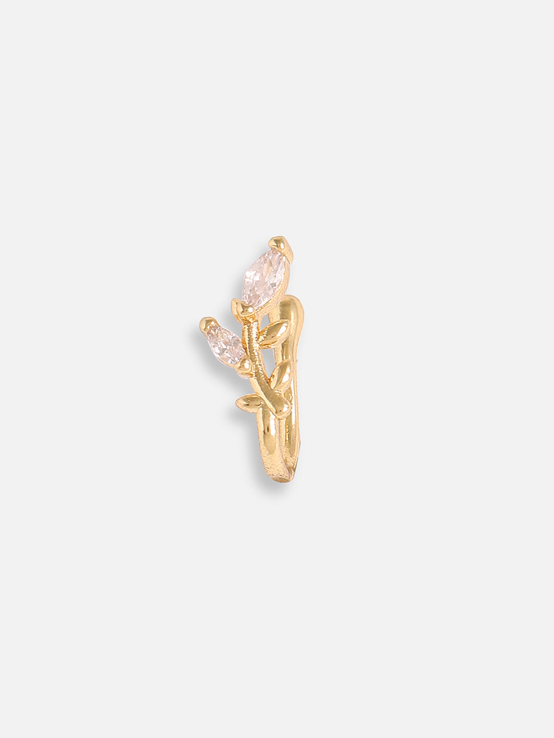 Gold Plated Designer Stone Nose Pin For Women