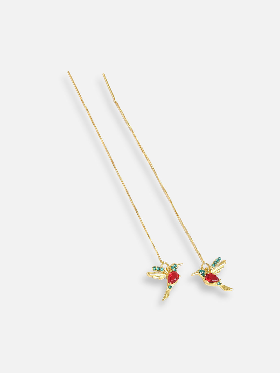 GOLD PLATED DESIGNER STONE PARTY DROP EARRING FOR WOMEN