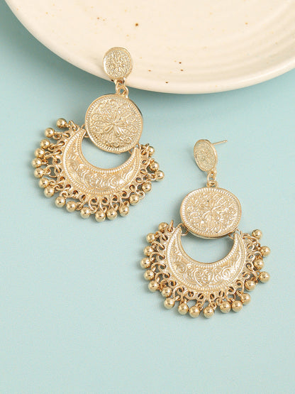 Gold Plated Designer Stone Party Drop Earring For Women