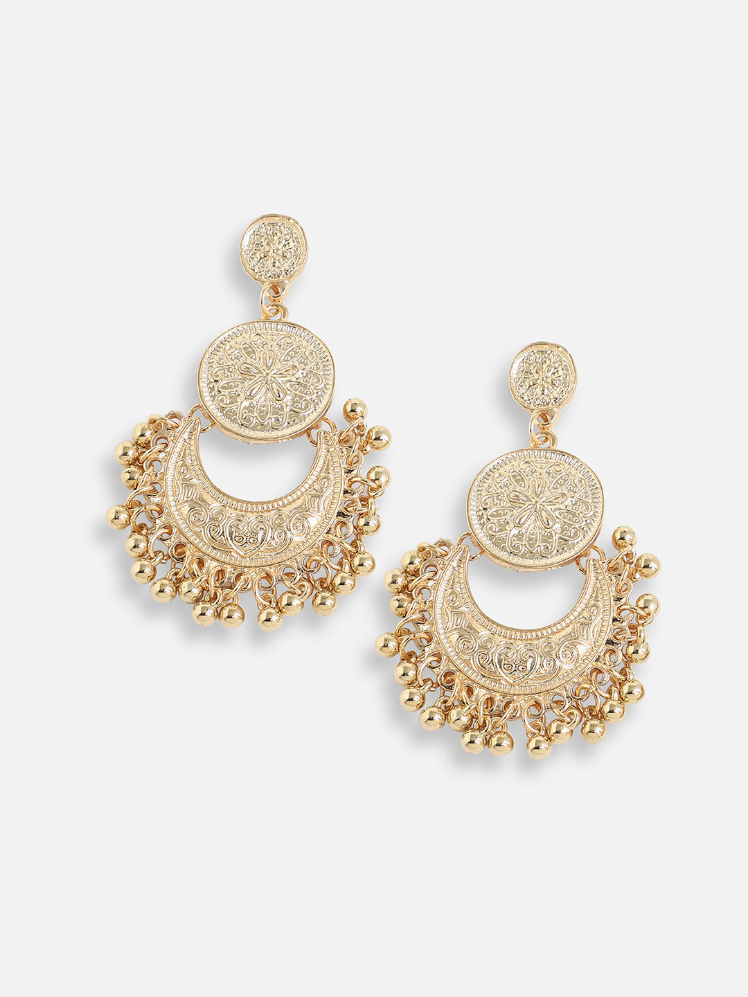 Gold Plated Designer Stone Party Drop Earring For Women