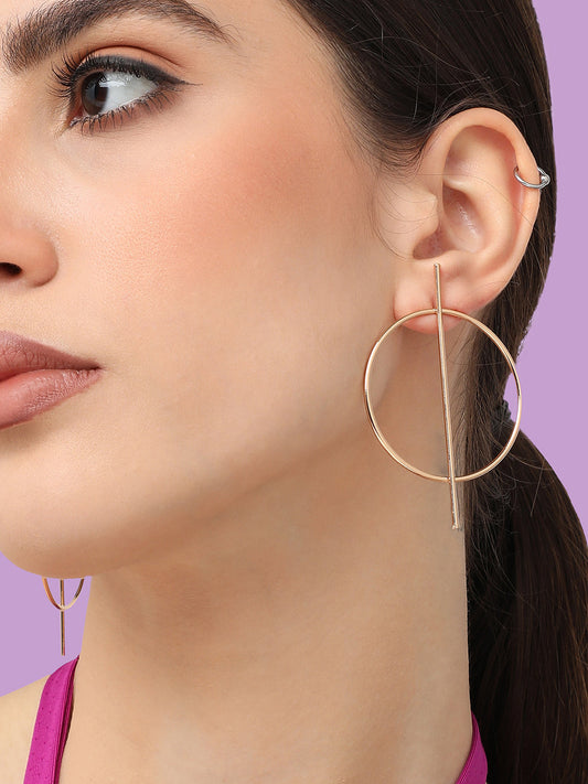 Gold Plated Designer Stone Party Drop Earring For Women