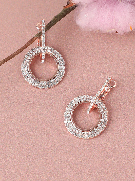 Gold Plated Designer Stone Casual Drop Earring For Women