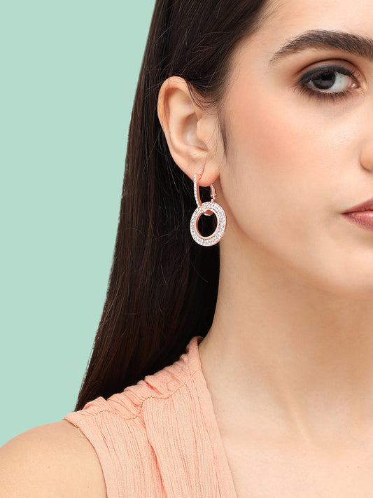 Gold Plated Designer Stone Casual Drop Earring For Women