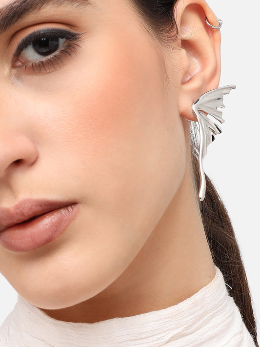 Silver Plated Designer Party Stud For Women