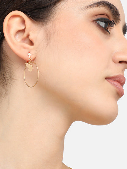 GOLD PLATED DESIGNER PARTY DROP EARRING FOR WOMEN