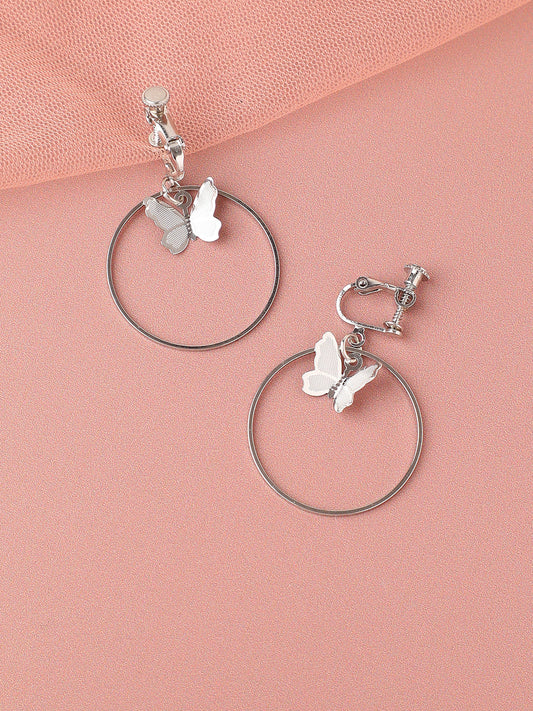 SILVER PLATED DESIGNER PARTY DROP EARRING FOR WOMEN