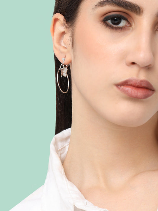 SILVER PLATED DESIGNER PARTY DROP EARRING FOR WOMEN