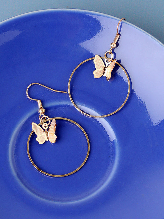 GOLD PLATED DESIGNER PARTY DROP EARRING FOR WOMEN