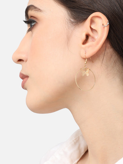 GOLD PLATED DESIGNER PARTY DROP EARRING FOR WOMEN
