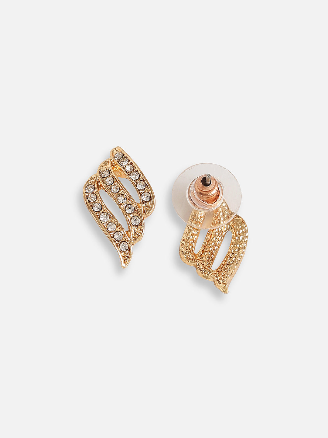 Gold Plated Designer Stone Party Stud For Women