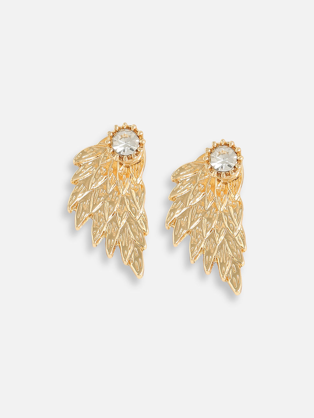 Gold Plated Designer Stone Party Stud For Women