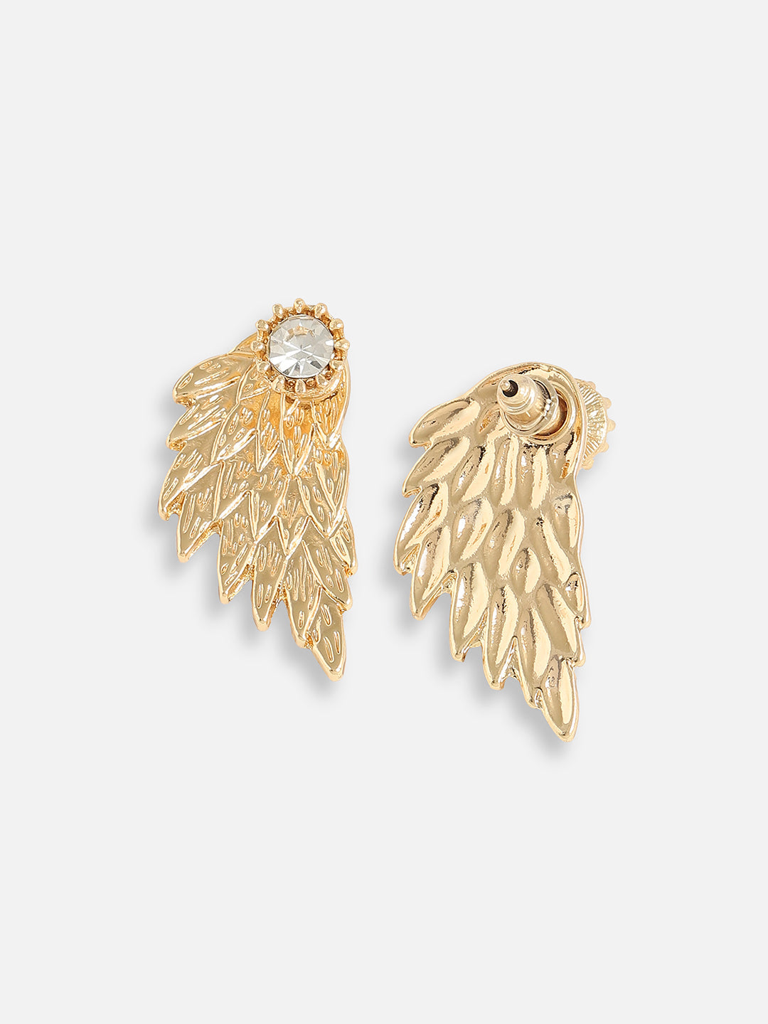 Gold Plated Designer Stone Party Stud For Women