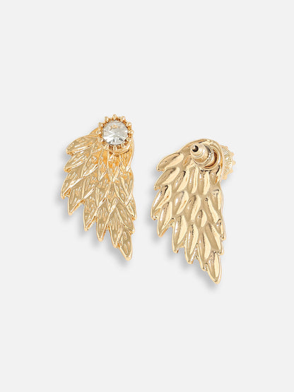 Gold Plated Designer Stone Party Stud For Women