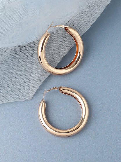 Gold Plated Designer Casual Hoop Earring For Women