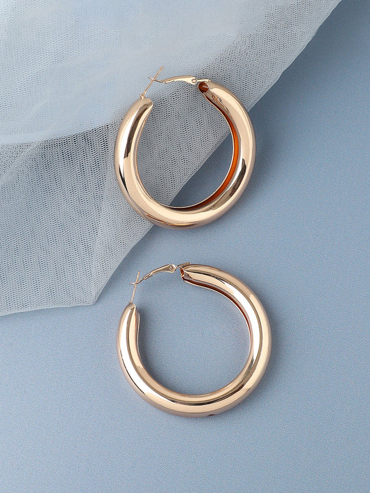 Gold Plated Designer Casual Hoop Earring For Women
