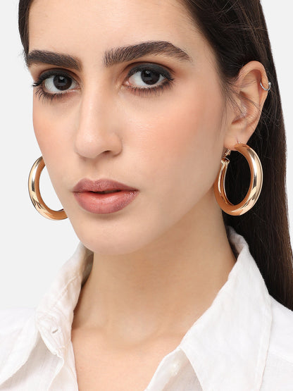 Gold Plated Designer Casual Hoop Earring For Women