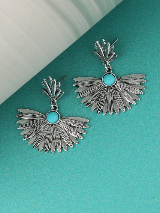 Silver Plated Designer Stone Party Drop Earring For Women