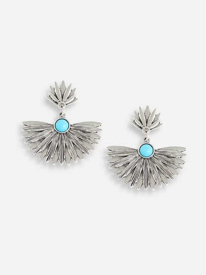 Silver Plated Designer Stone Party Drop Earring For Women