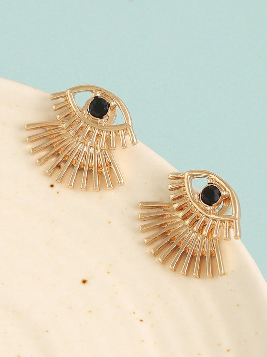Gold Plated Designer Stone Casual Stud For Women