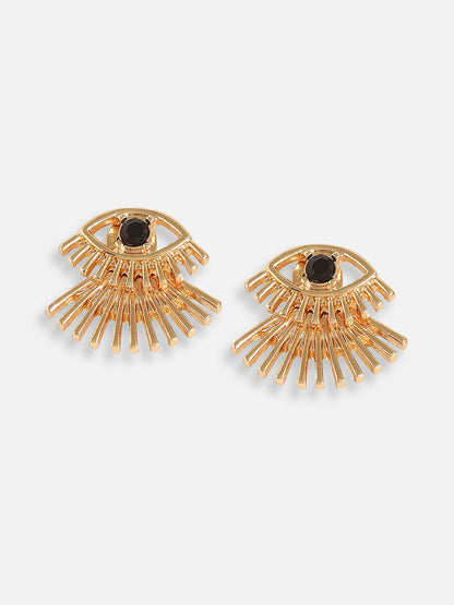 Gold Plated Designer Stone Casual Stud For Women