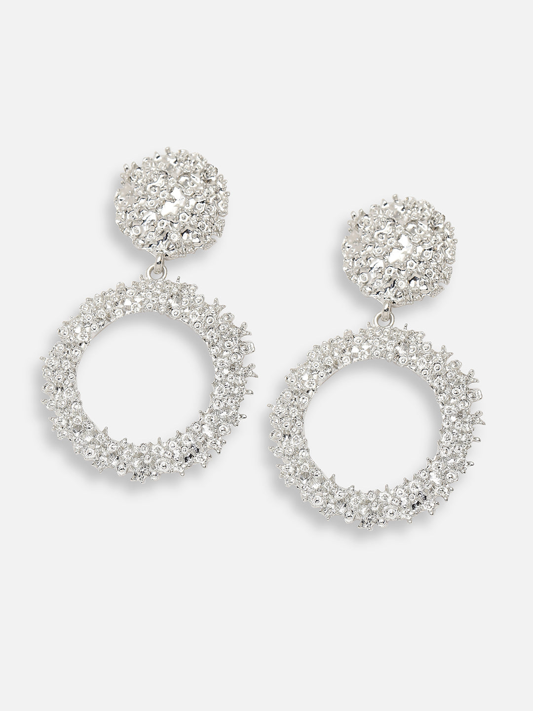 Silver Plated Designer Stone Party Drop Earring For Women