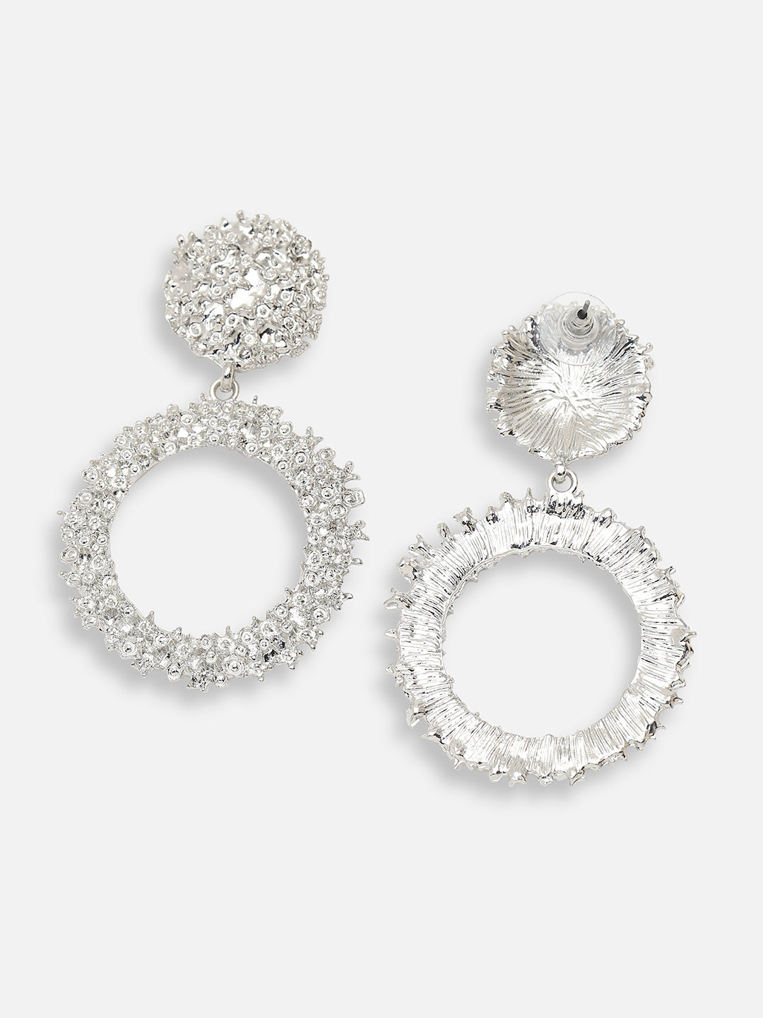 Silver Plated Designer Stone Party Drop Earring For Women