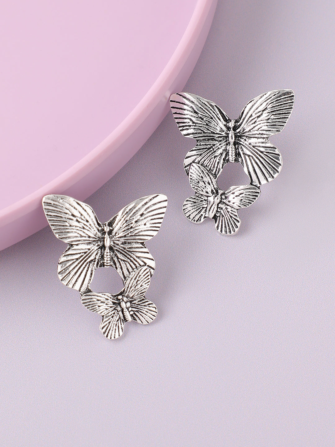 Silver Plated Designer Casual Stud For Women