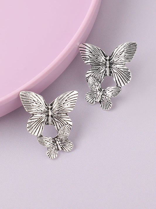 Silver Plated Designer Casual Stud For Women