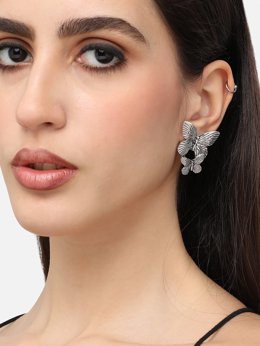 Silver Plated Designer Casual Stud For Women
