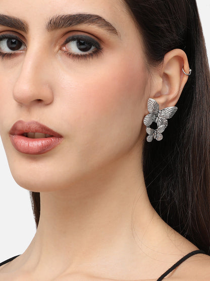 Silver Plated Designer Casual Stud For Women