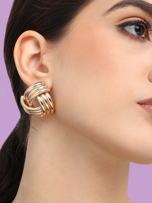 Gold Plated Designer Casual Stud For Women