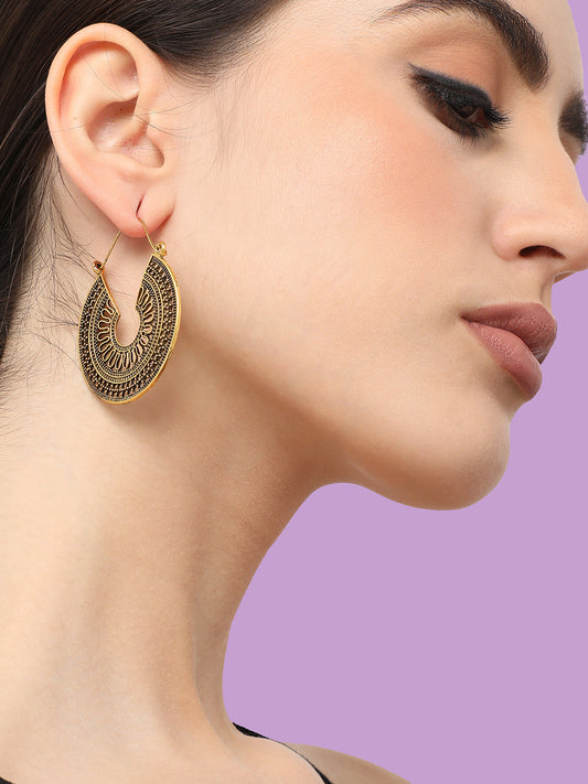 Silver Plated Designer Party Hoop Earring For Women
