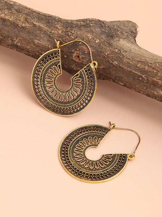 Silver Plated Designer Party Hoop Earring For Women