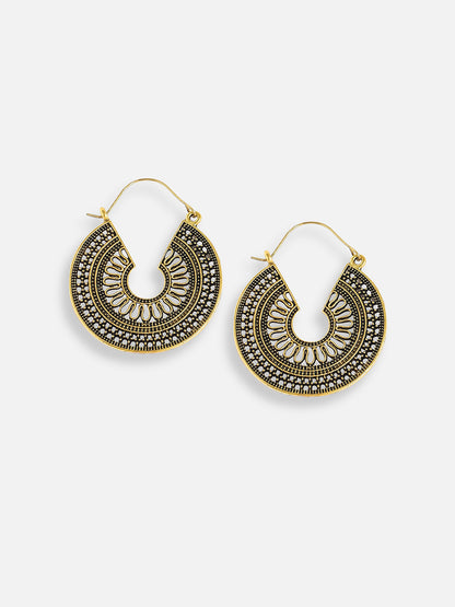 Silver Plated Designer Party Hoop Earring For Women