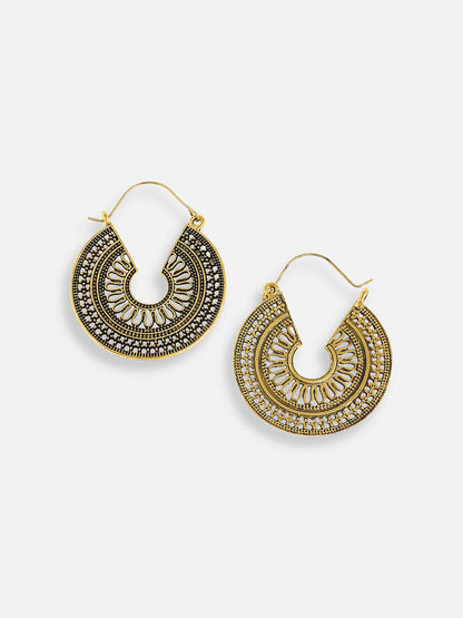 Silver Plated Designer Party Hoop Earring For Women