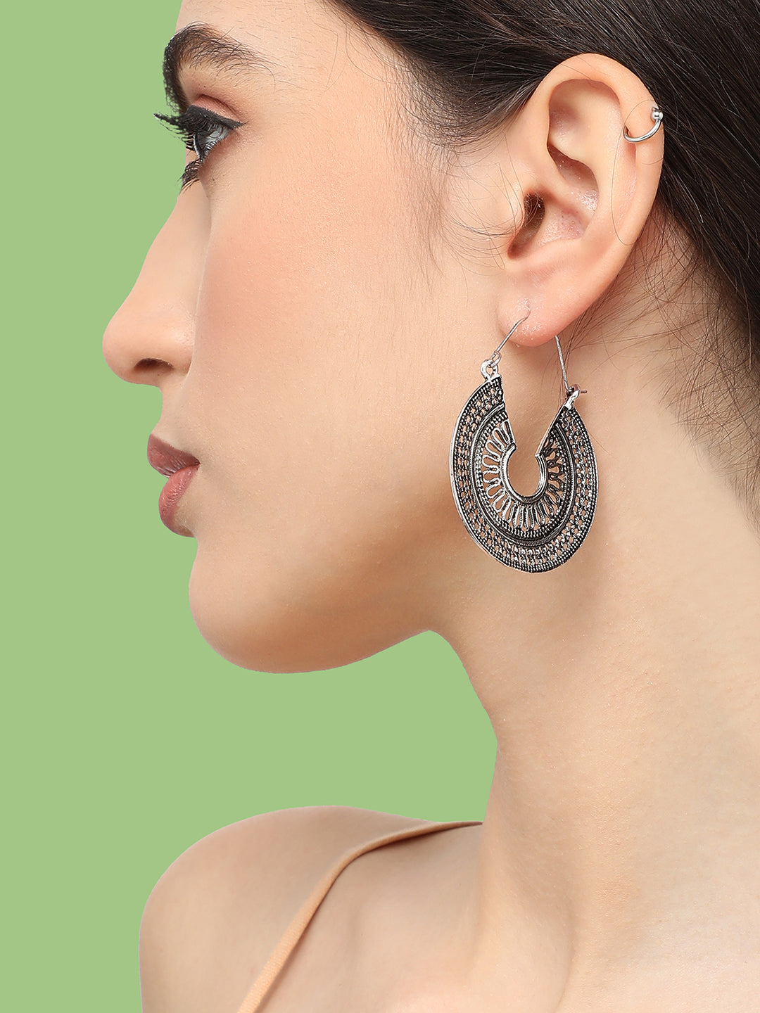 Gold Plated Designer Party Hoop Earring For Women