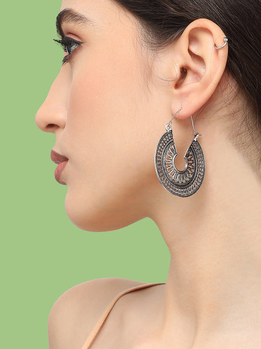 Gold Plated Designer Party Hoop Earring For Women