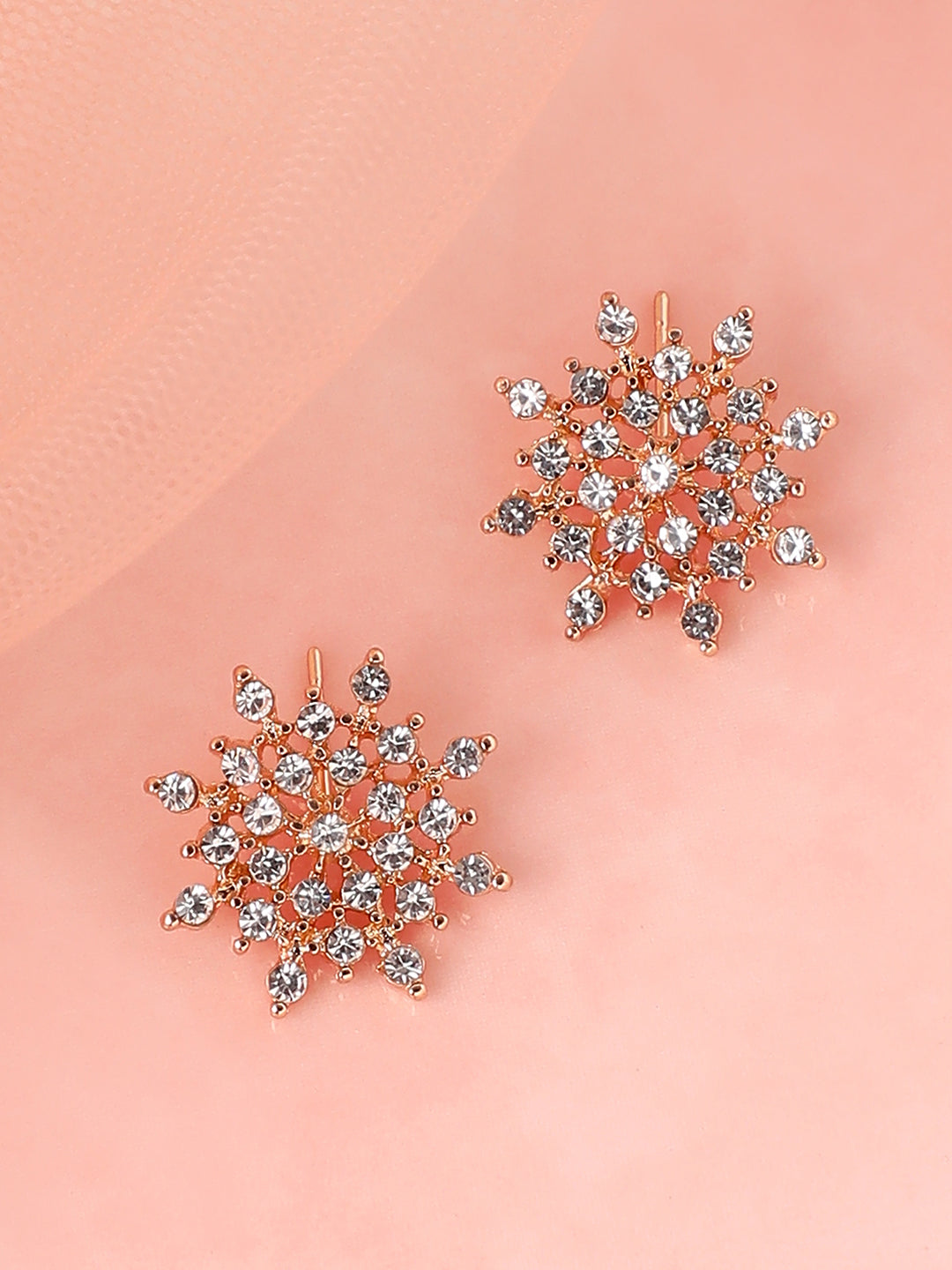 Gold Plated Designer Stone Casual Stud For Women