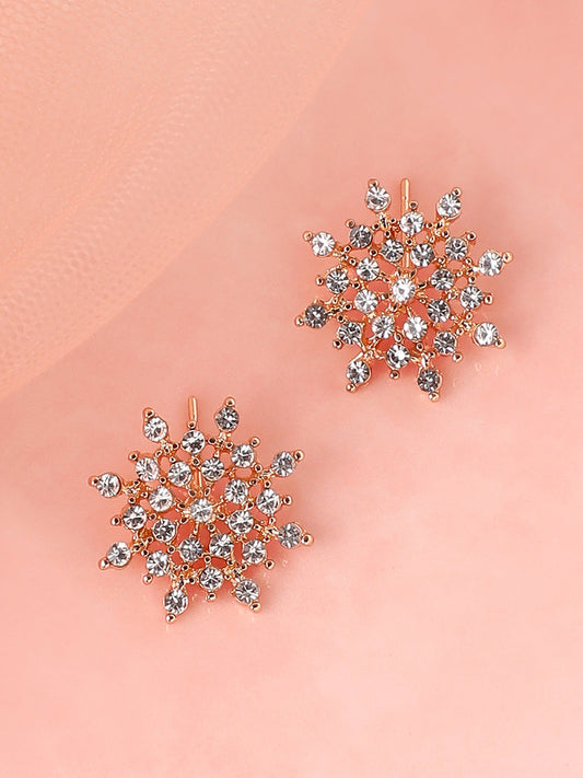 Gold Plated Designer Stone Casual Stud For Women