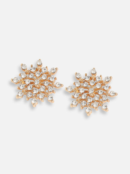 Gold Plated Designer Stone Casual Stud For Women