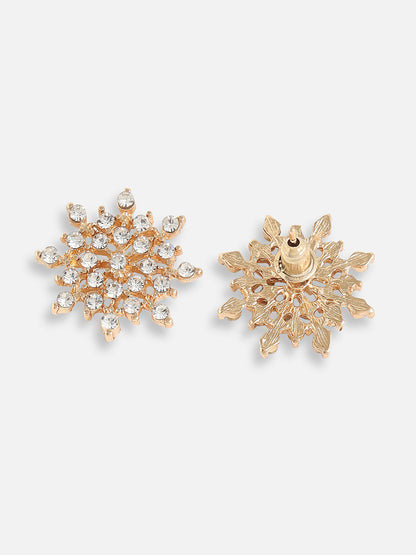 Gold Plated Designer Stone Casual Stud For Women
