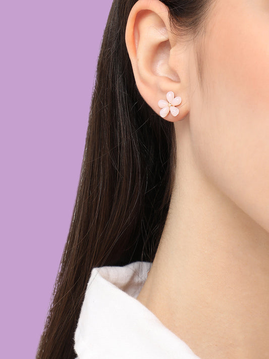 Gold Plated Designer Stone Casual Stud For Women
