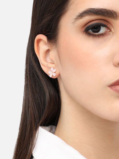 Gold Plated Designer Stone Casual Stud For Women