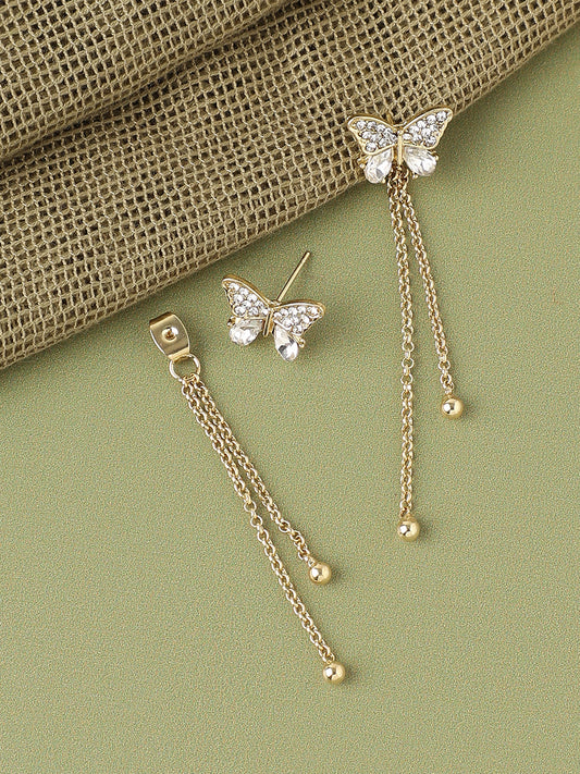 Gold Plated Designer Stone Casual Stud For Women