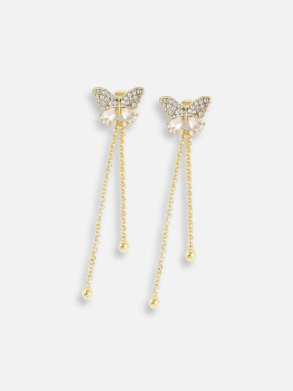 Gold Plated Designer Stone Casual Stud For Women