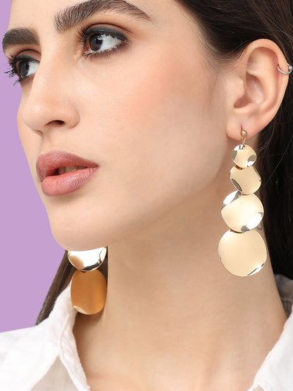 Gold Plated Designer Casual Drop Earring For Women