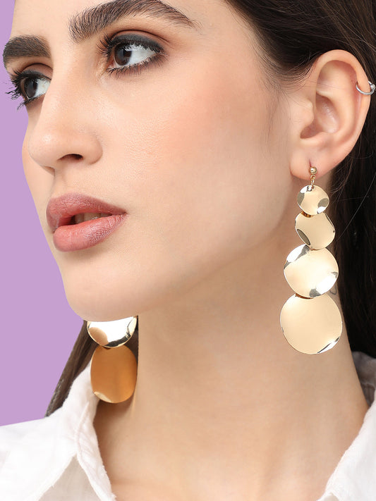 Gold Plated Designer Casual Drop Earring For Women