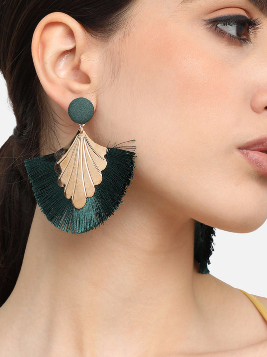 Gold Plated Designer Stone Party Drop Earring For Women