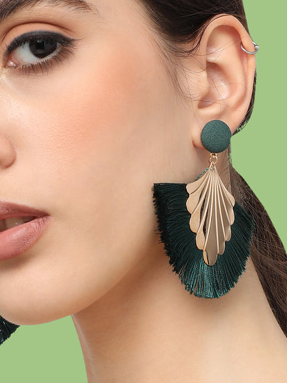 Gold Plated Designer Stone Party Drop Earring For Women